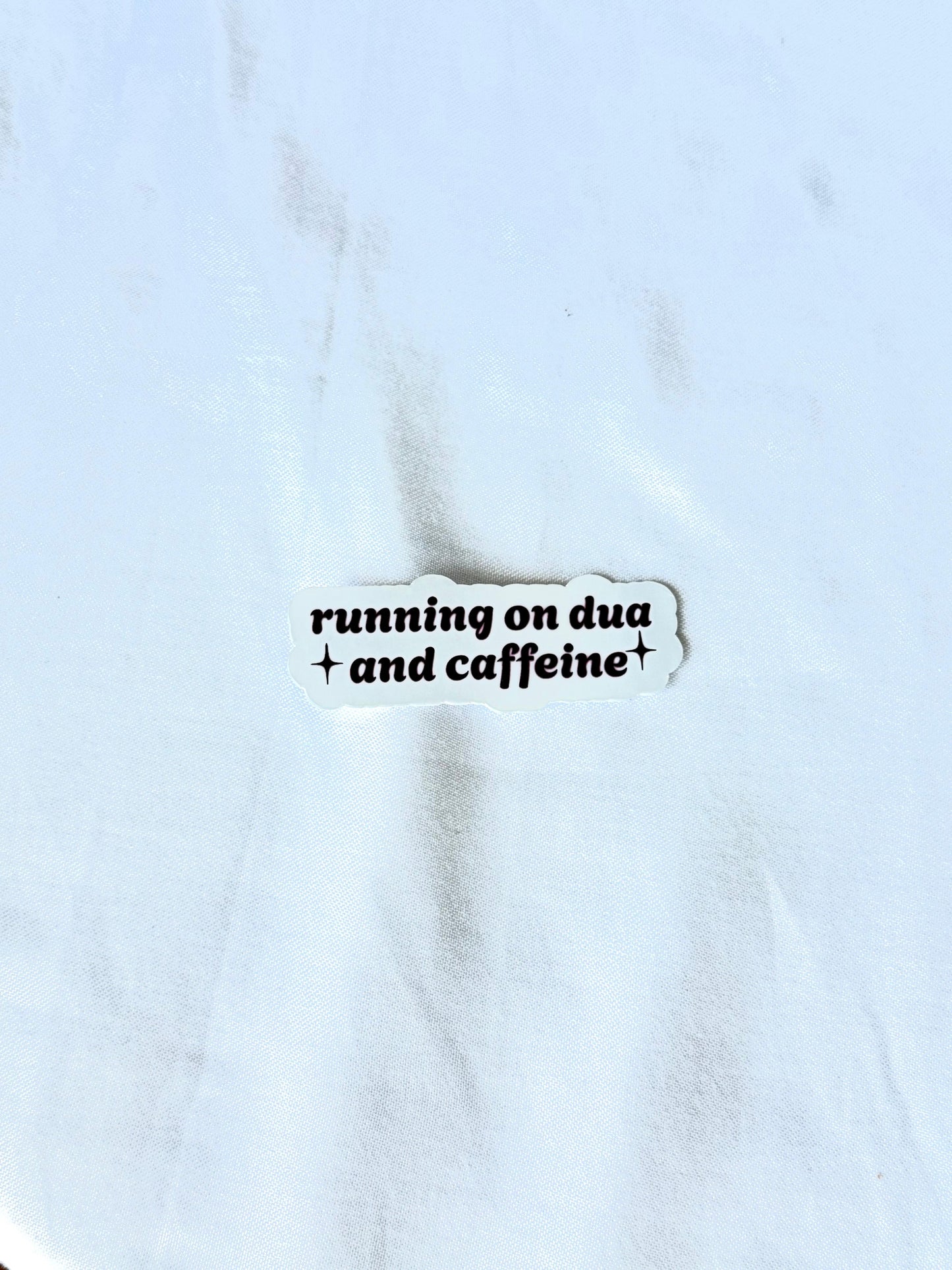 Running on Dua and Caffiene Sticker