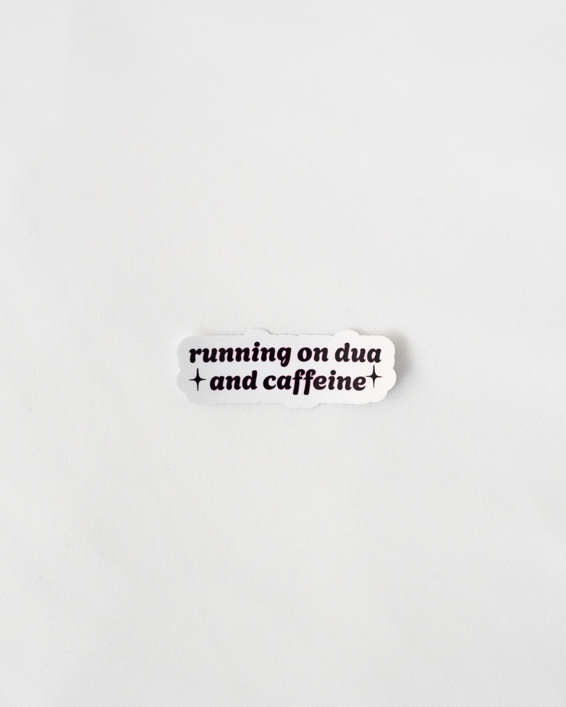 Running on Dua and Caffiene Sticker