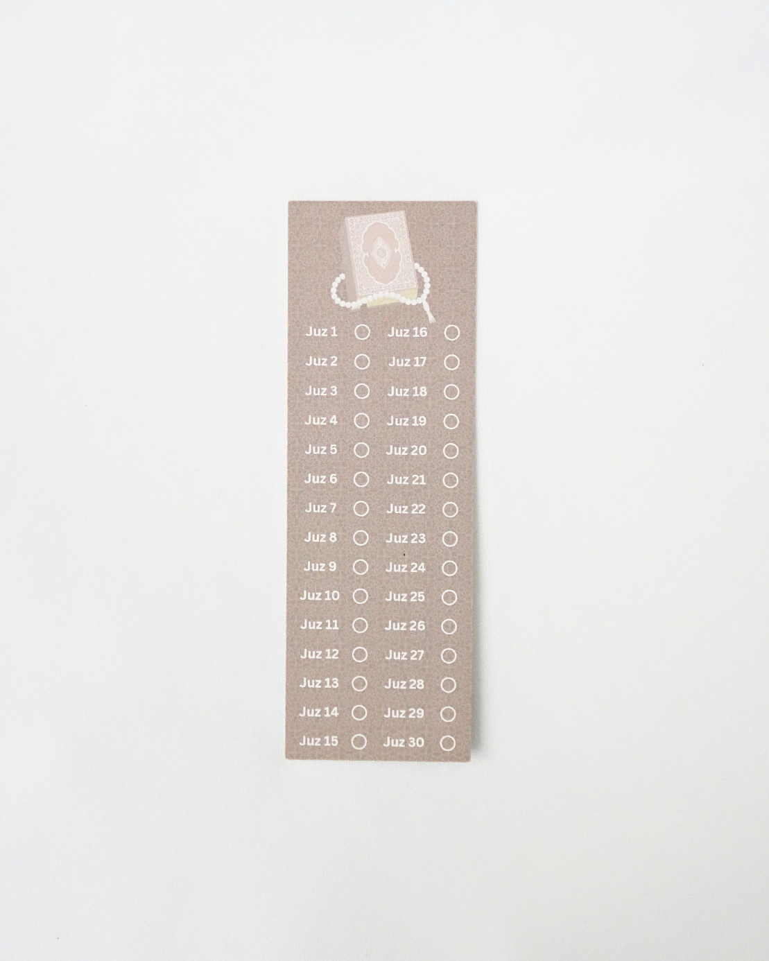 Juz Tracker Companion Bookmark