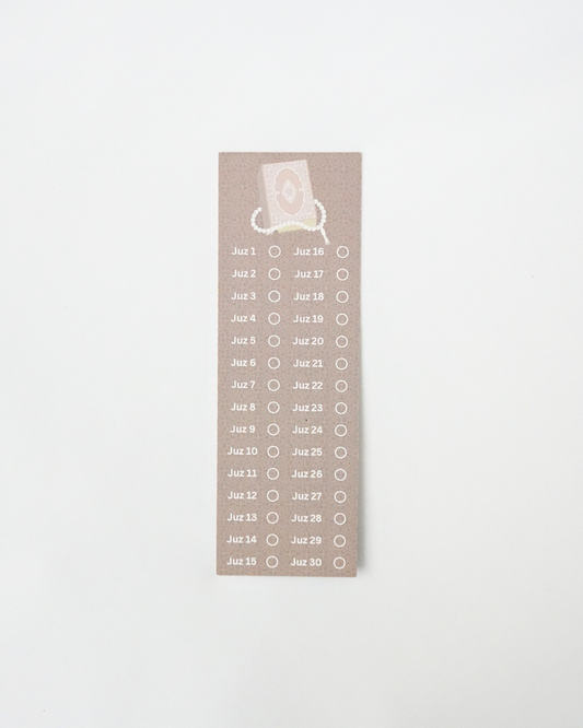 Juz Tracker Companion Bookmark