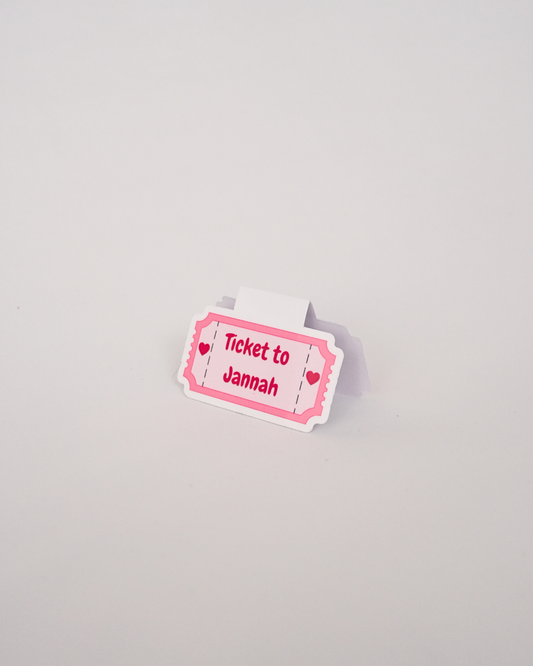 Ticket To Jannah Magnetic Bookmark