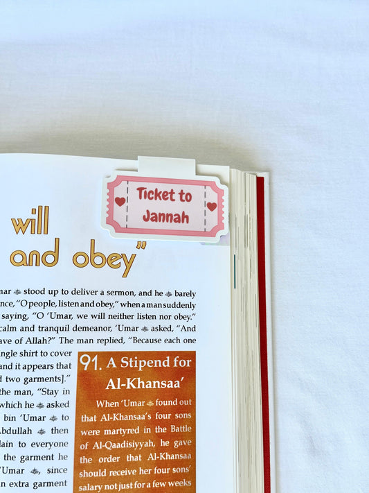 Ticket To Jannah Magnetic Bookmark